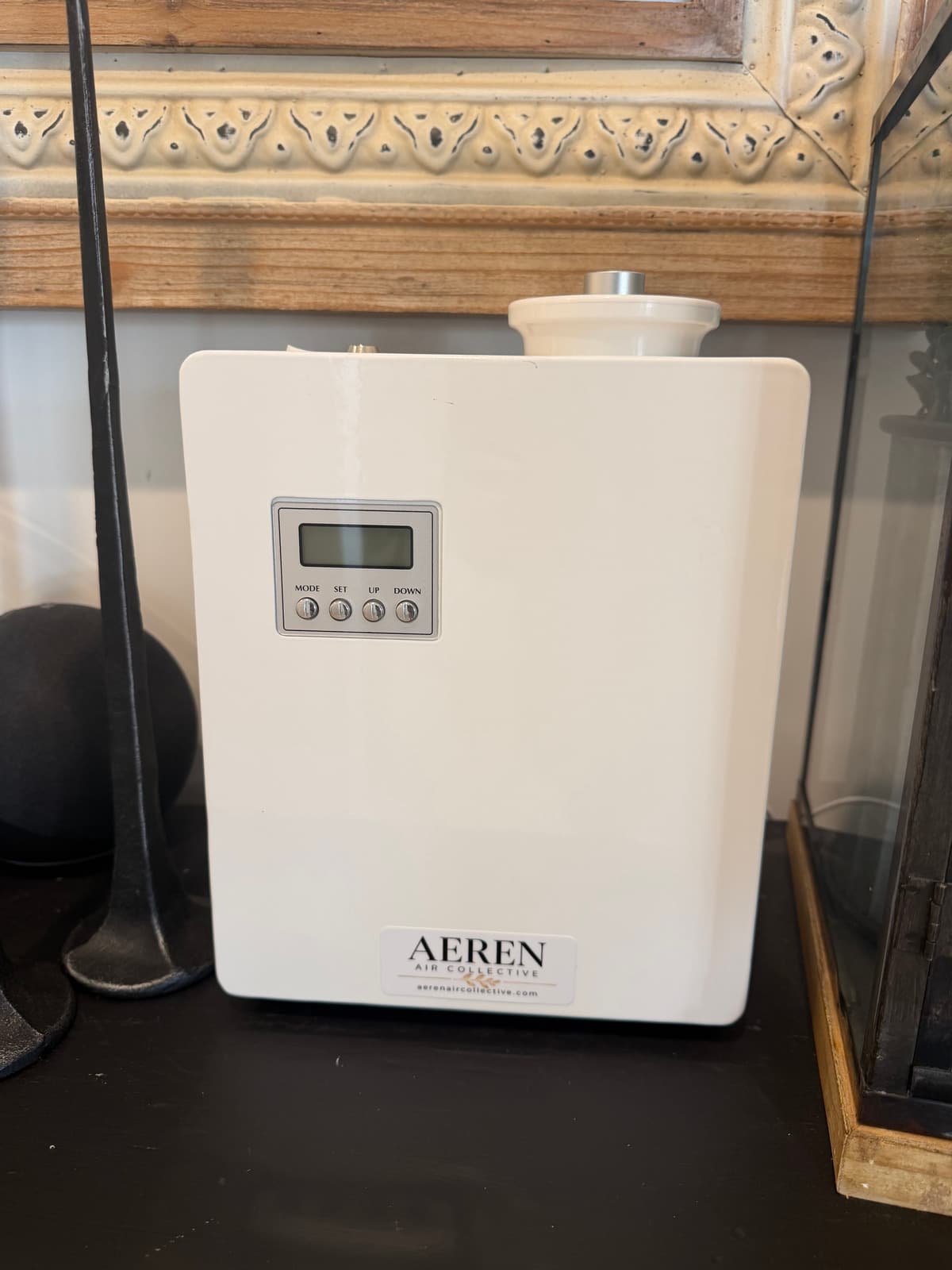 Aeren diffuser on a shelf